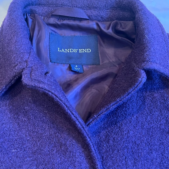 Lands' End Women's Purple Pea Coat Classic! Size 4 - Picture 2 of 7
